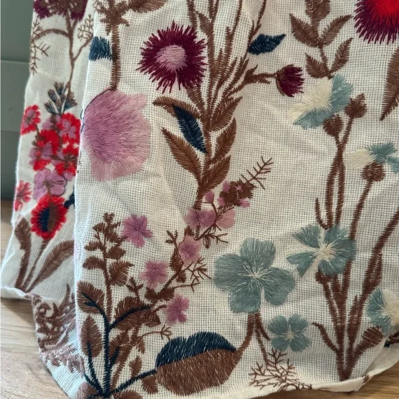 Anthropologie White and Red Halter A-line Midi Dress - Picture 7 of 7